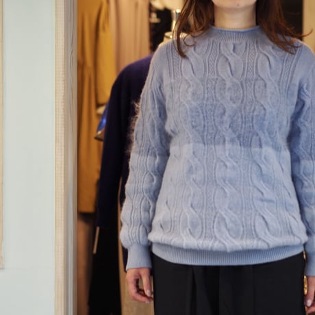 ニット/セーター COOHEM - COOHEM GRADATION ALAN SWEATER COOHEM /アイゾメ クレイジー アラン プルオーバー EXCLUSIVE