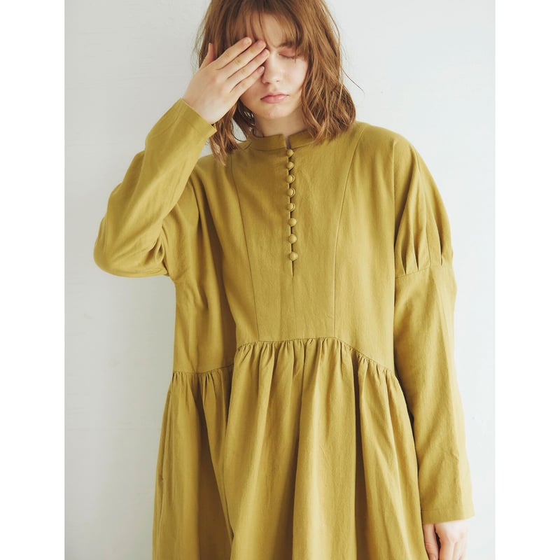 【タグ付新品】MAGALI 東炊きコットンビエラ クラシックワンピース 東炊きコットンビエラ・クラシック・ワンピース／ハニー