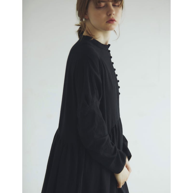 【タグ付新品】MAGALI 東炊きコットンビエラ クラシックワンピース 東炊きコットンビエラ・クラシック・ワンピース／ブラック