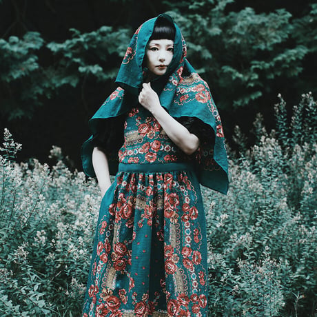 Hedge witch エプロンワンピース 緑