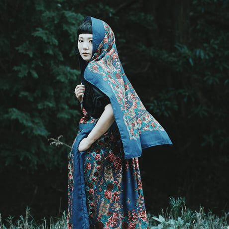 Hedge witch スカーフ 青