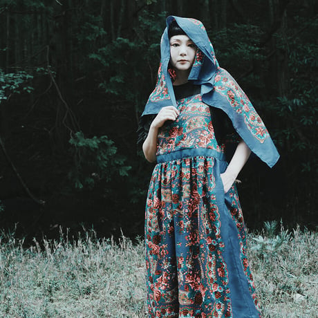 Hedge witch スカーフ 青