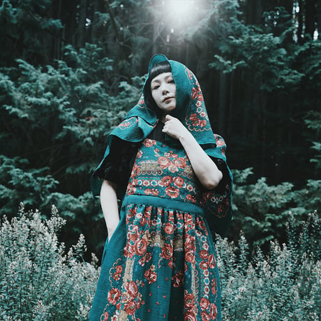 Hedge witch エプロンワンピース 緑