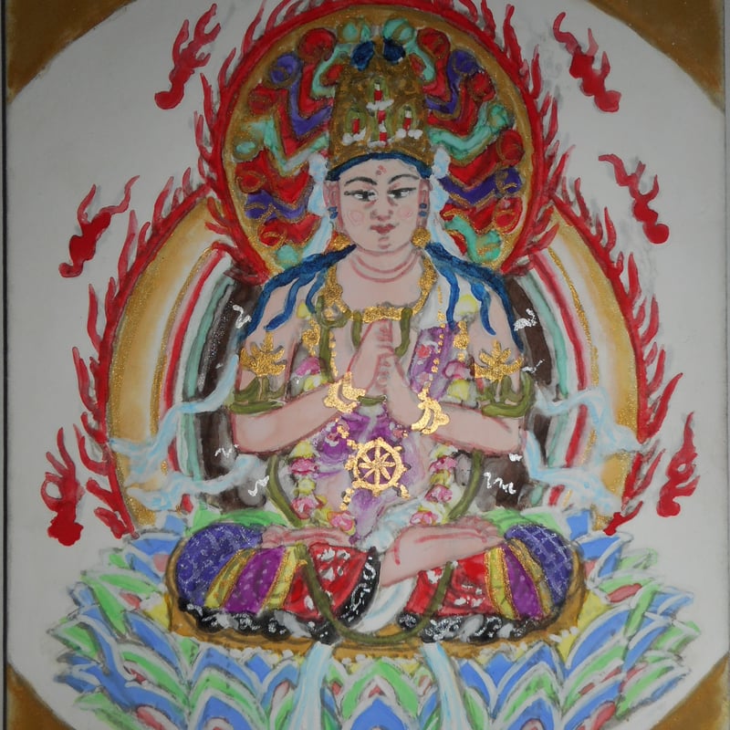 「大日如来」 黄綬褒章受章者制作　銅版仏画(エッチング)　送料無料　額付き 楽天市場】肉筆仏画 大日如来（特大寸）一点もの : 仏像仏画