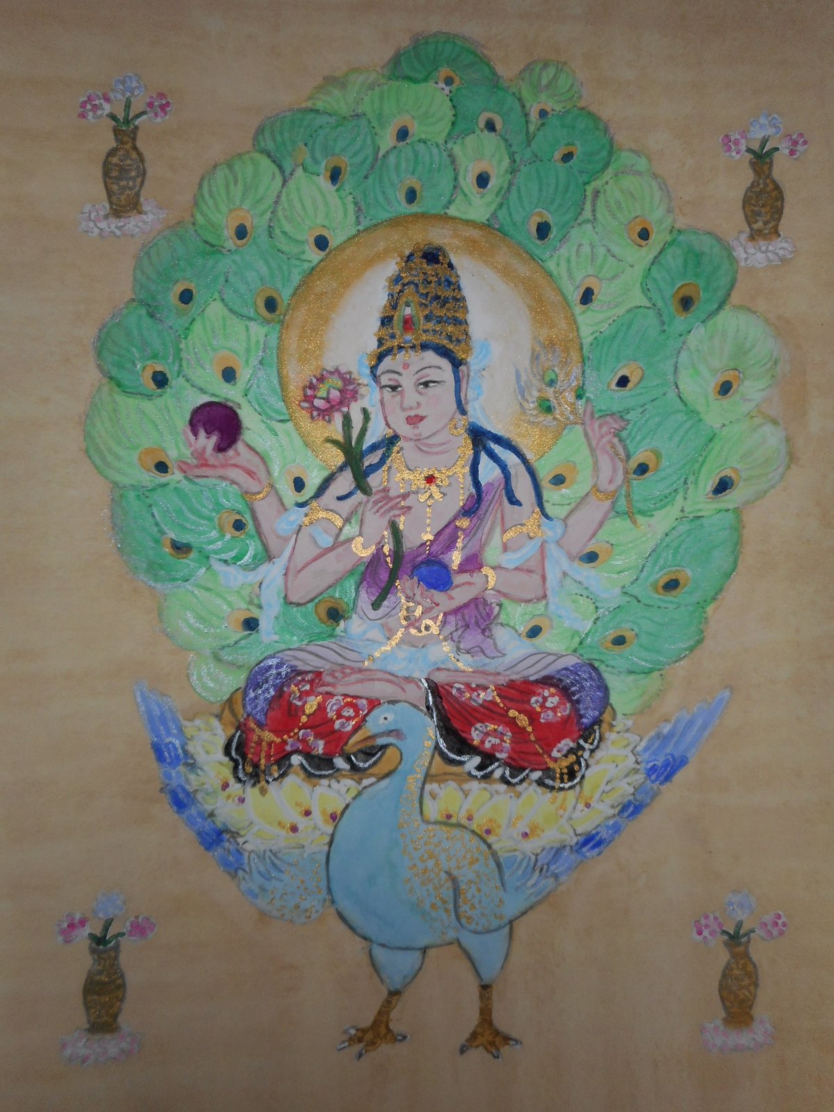 孔雀明王 | 仏教美術 -開運仏画-