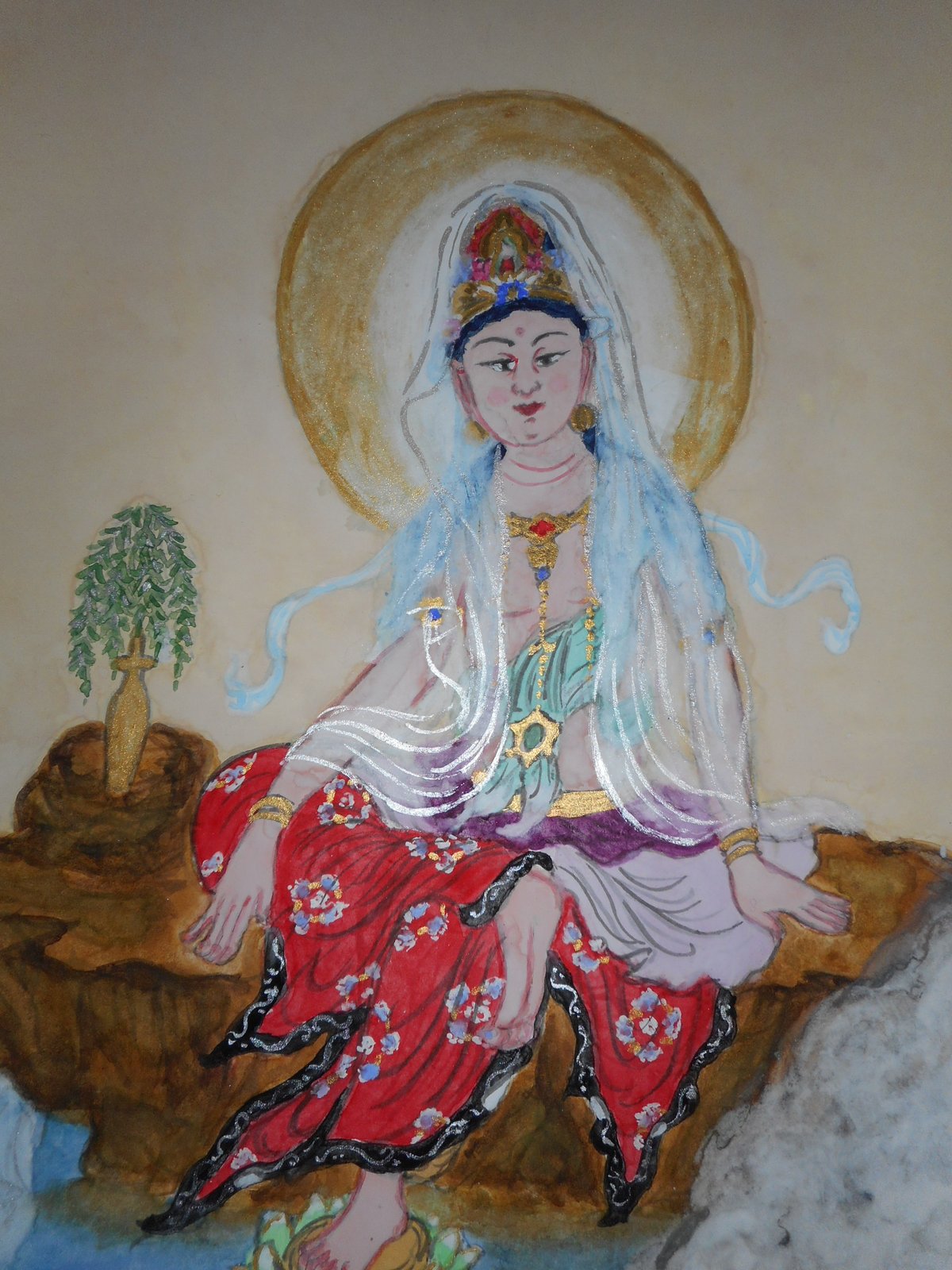 水月観音菩薩 | 仏教美術 -開運仏画-