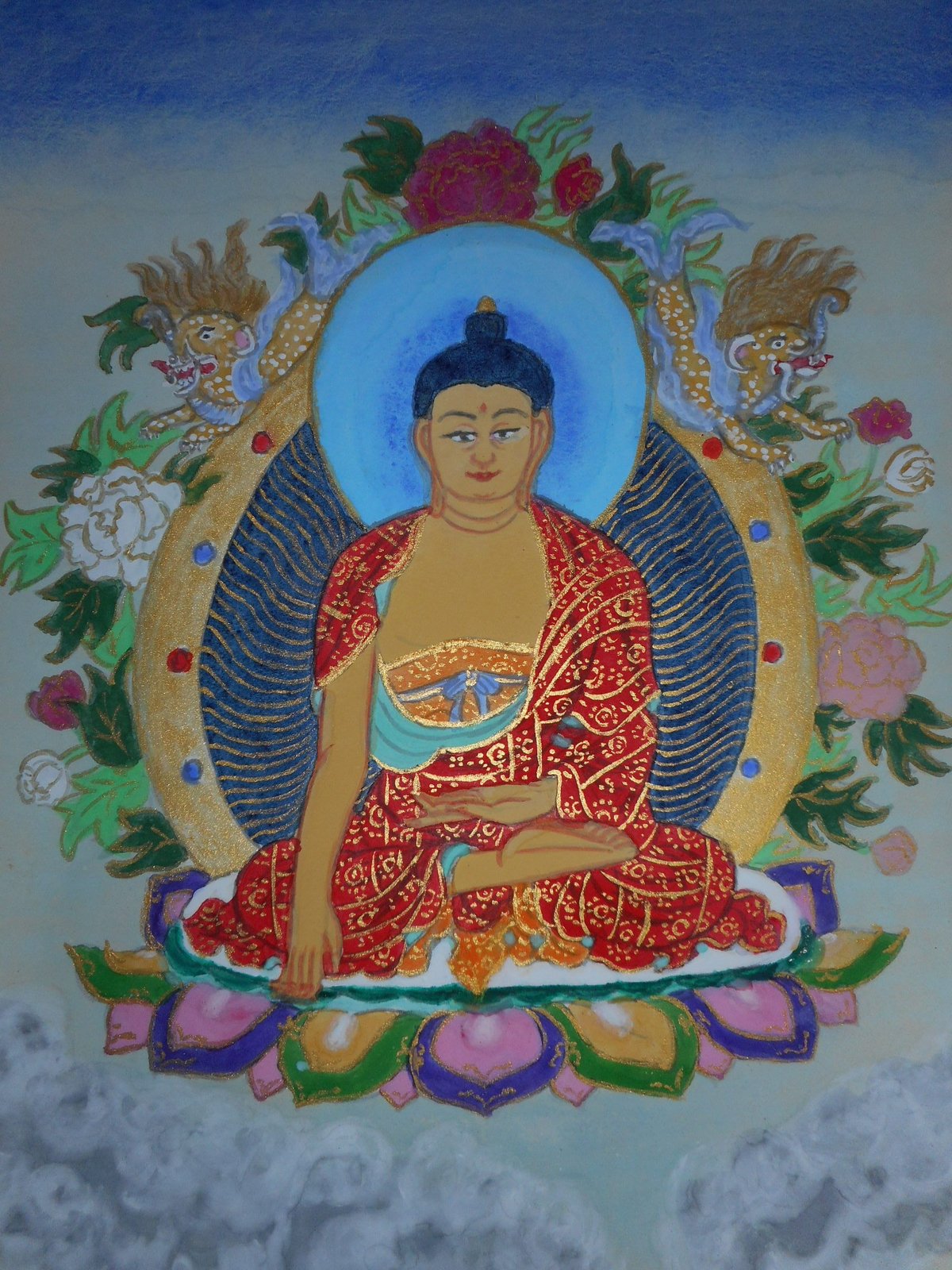 釈迦如来 開運色紙-釈迦如来(273㎜×242㎜) – Kuronuma Art
