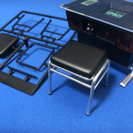 ゲーセン椅子/ゲームセンター椅子　黒　モケット素材 1/12 Arcade Stool | HELMETS ONLINE STORE