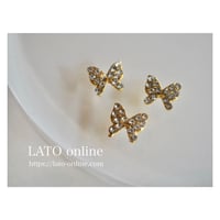 ribbon butterfly（ストーン×ゴールド）