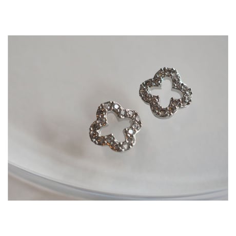 luxury zircon*frame flower（シルバー）