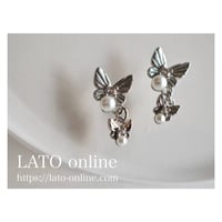 luxury zircon*swinging（パールバタフライシルバー）