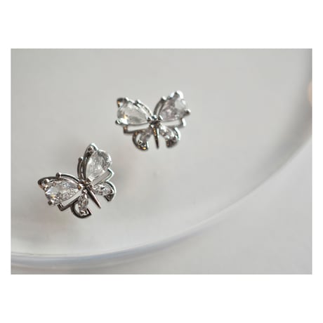 luxury zircon*diamond butterfly（シルバー）