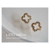 luxury zircon*frame flower（ゴールド）