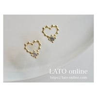 luxury zircon*bullion heart（ゴールド）
