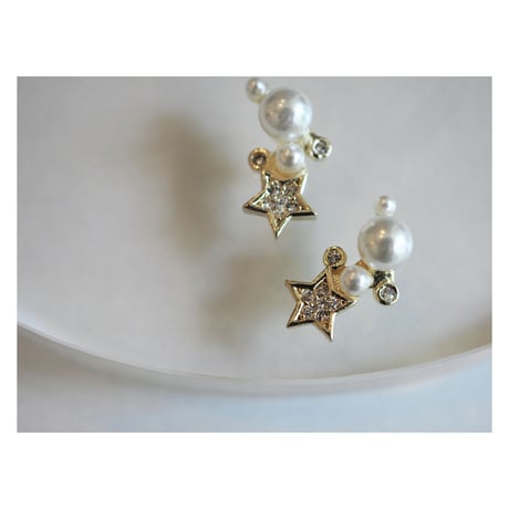 luxury zircon*star pearl