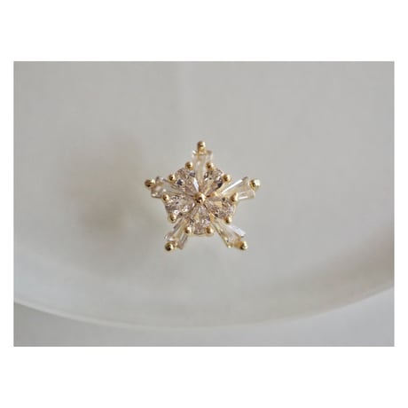 luxury zircon*snow crystal（ダブルフラワー）
