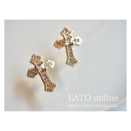 luxury zircon*cross（ゴールドダイヤ）
