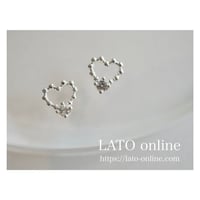 luxury zircon*bullion heart（シルバー）