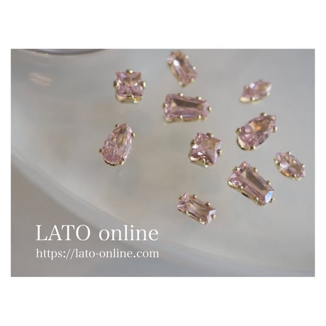 luxury zircon*jewelry box（ライトローズ）