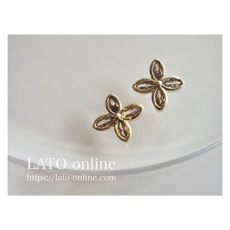 luxury zircon*monogram flower