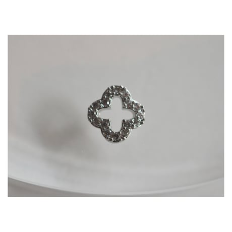 luxury zircon*frame flower（シルバー）