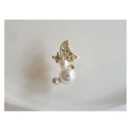 luxury zircon*moon pearl