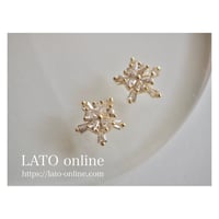 luxury zircon*snow crystal（ダブルフラワー）