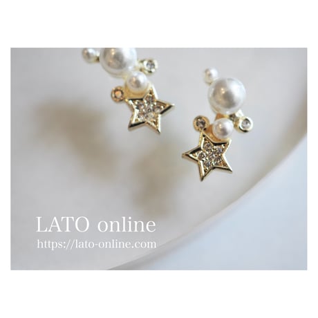 luxury zircon*star pearl
