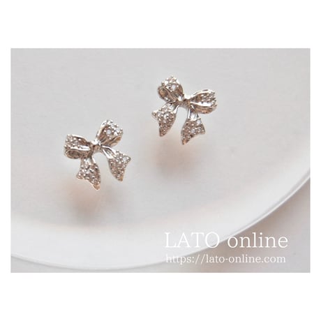 luxury zircon*fancy ribbon（シルバー）