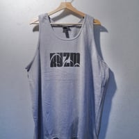 Logo cotton tank top 【Gray x Black】