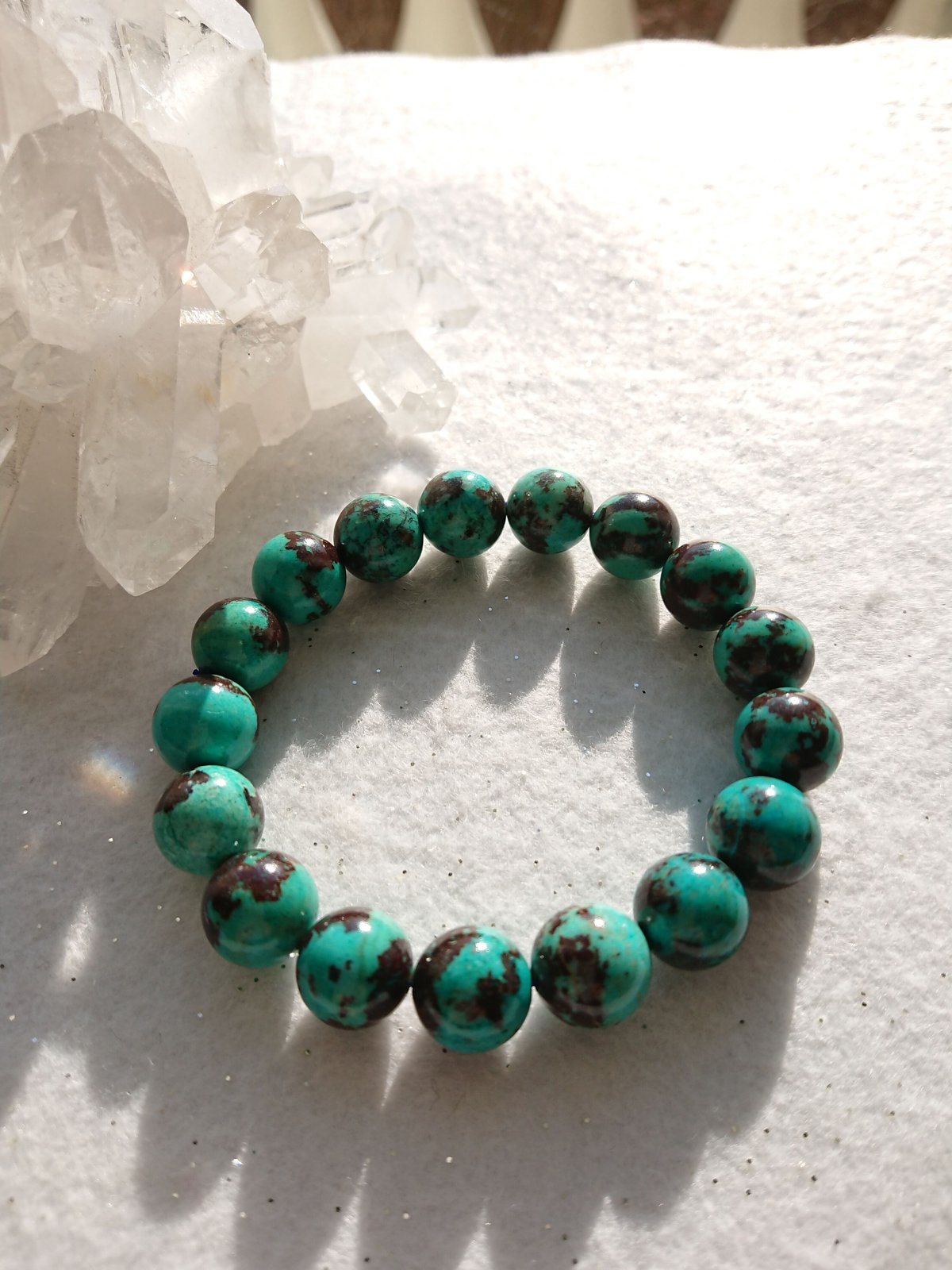 チョコミント・クリソコラのブレスレット | nijinowa stones