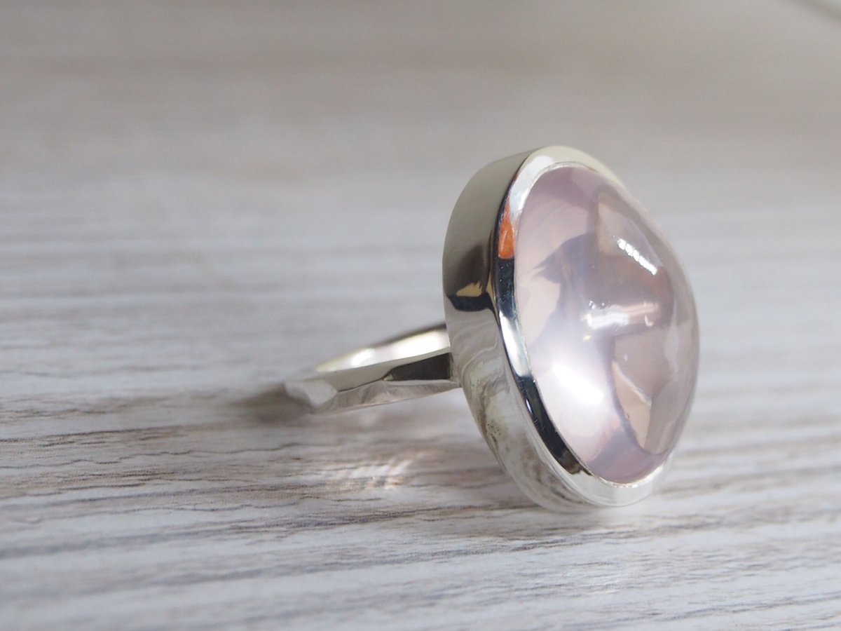 天然スターローズクオーツ　リング　 　シルバー台 　サイズ９ l001.jpg