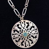 アラベスク＆極上トルマリン　18K&SVネックレス