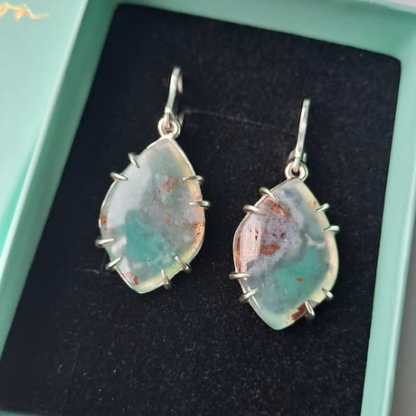 美麗レア物アクアプレーズ シルバーピアス