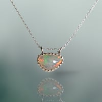 ローズカット プレシャスオパール シルバーネックレス