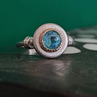 11.5号　ネオンブルーアパタイトK18&シルバーリング