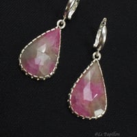 レア！大きめとても綺麗なルビーインフェルドスパー❤︎シルバーピアス