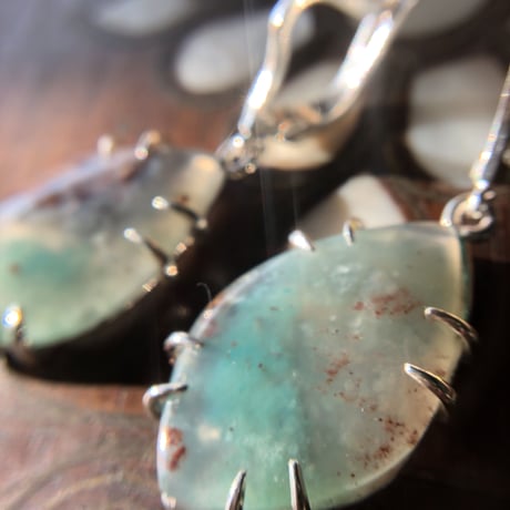 美麗レア物アクアプレーズ シルバーピアス