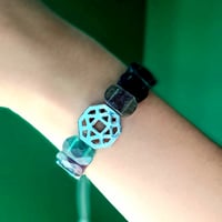 シルバーアミュレット&フローライト ブレスレット