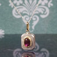 1.90ct 非加熱大きめピンクトルマリン K18&シルバーネックレス
