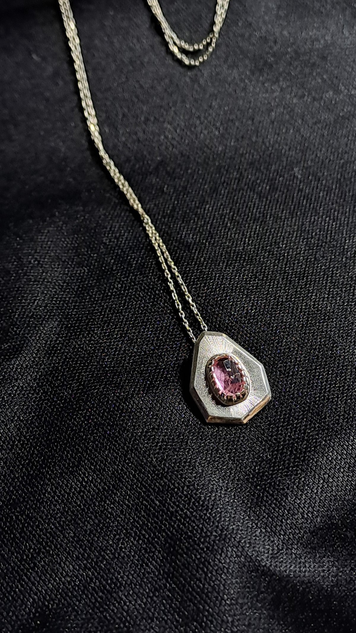 ピンクトルマリンのシルバー手作りペンダント ピンクトルマリンのシルバー手作りペンダント