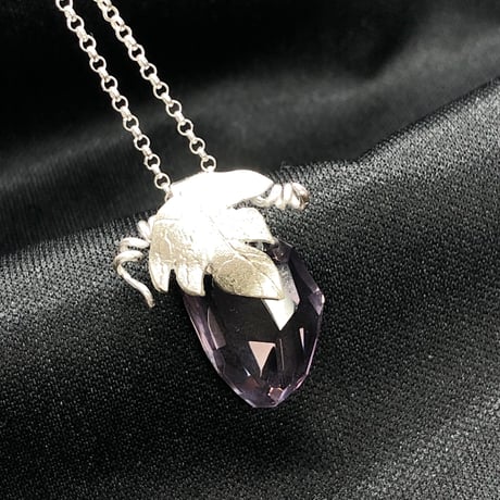 大粒AAA宝石質アメトリン　シルバーネックレス