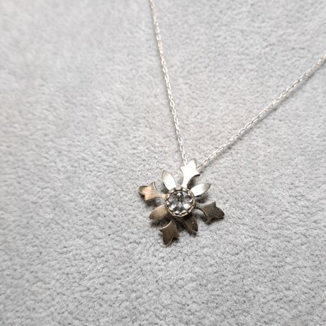 Fleur ブルートパーズ シルバーネックレス