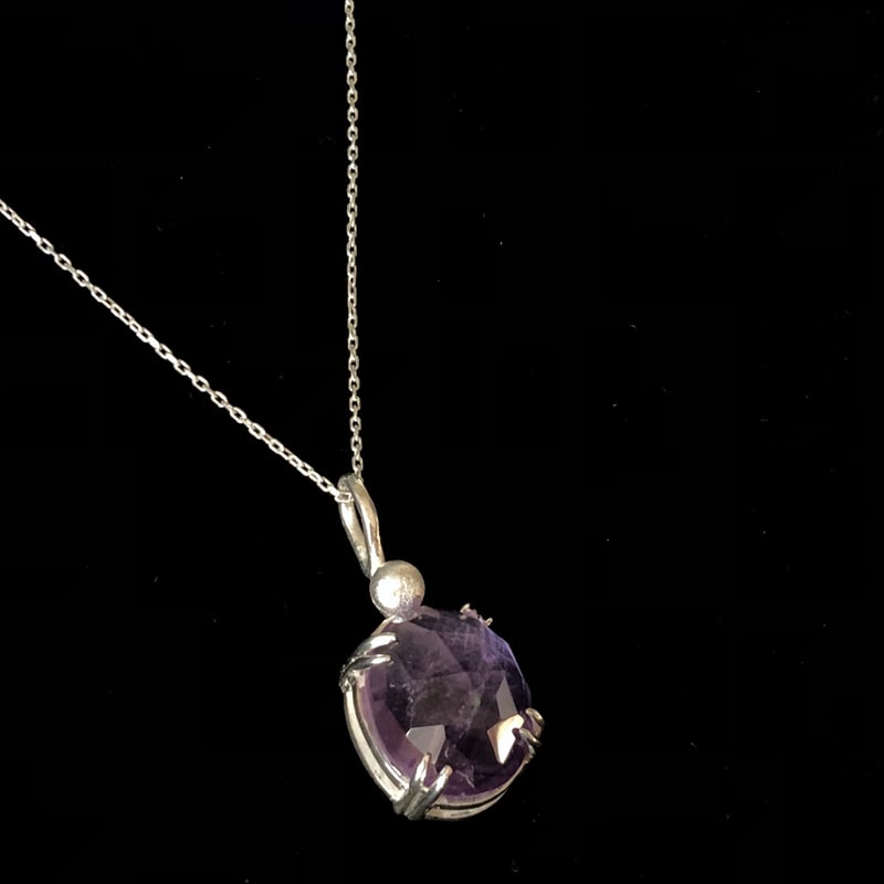 ◇ オールハンドクラフト シルバー925 アメジスト ネックレス