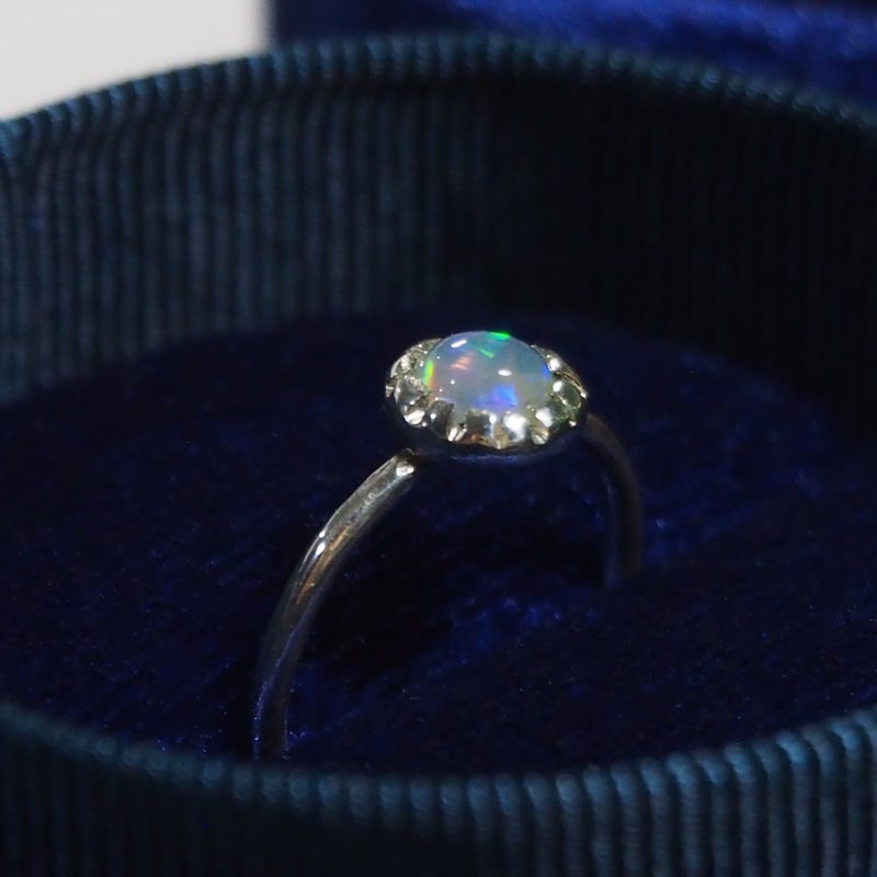 4〜16号 上質5ミリ オパール シルバーリング | Le Papillon Jewelry