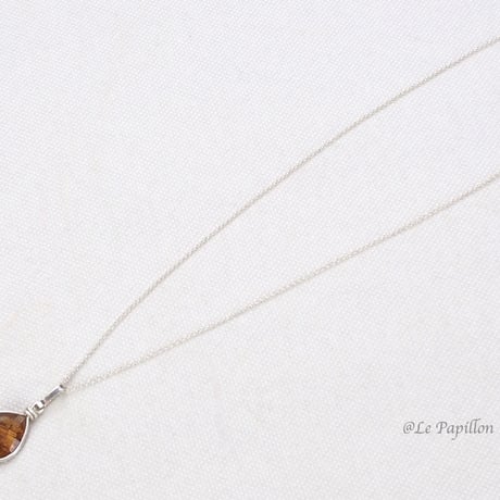 オススメ！上質ルチルクォーツ❤︎シルバーネックレス