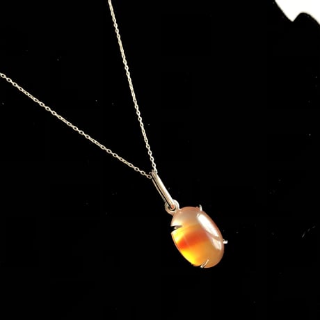 キャンディカラー　アゲート　Silverネックレス