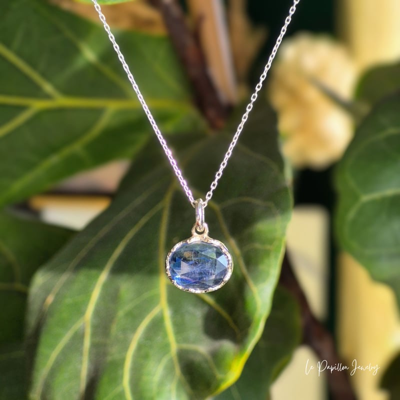 夜空のような カイヤナイト シルバーネックレス | Le Papillon Jewelry