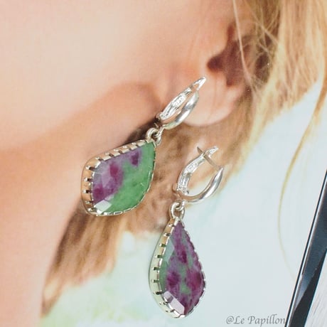 ナチュラルサファイア❤︎シルバーピアス