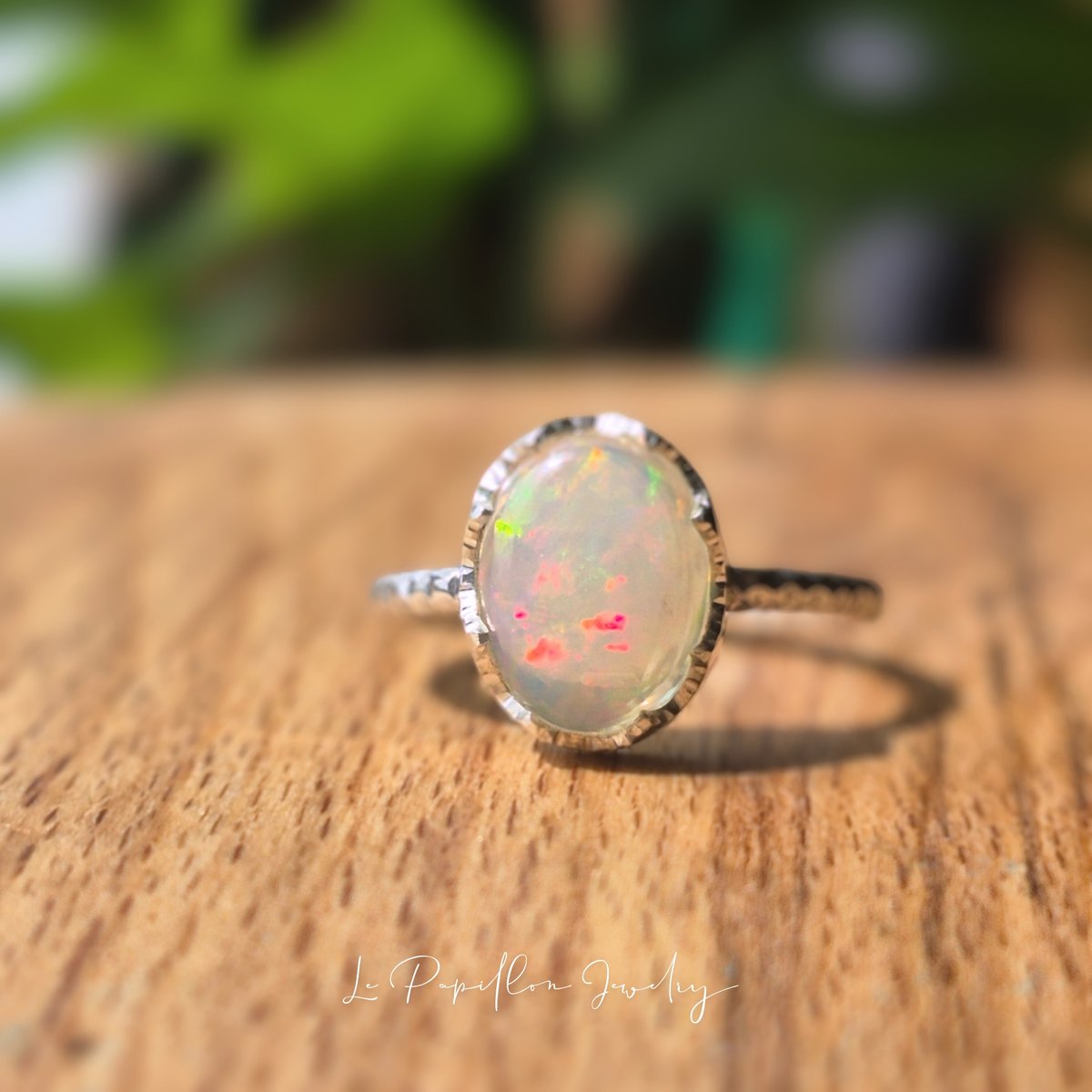 14号 艶やかオパール シルバーリング | Le Papillon Jewelry